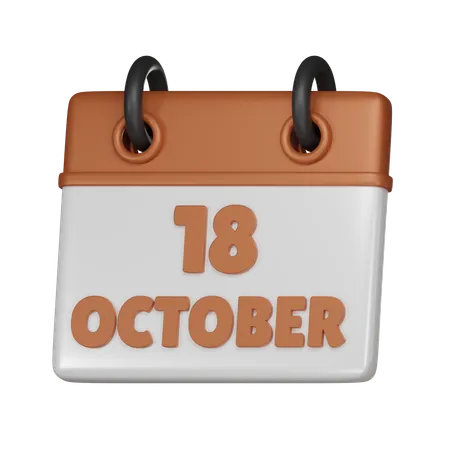 18 October  3D Icon