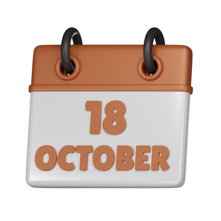 18. Oktober  3D Icon