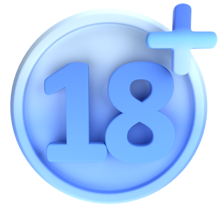 18 Plus  3D Icon