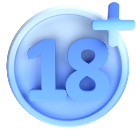 18 Plus  3D Icon