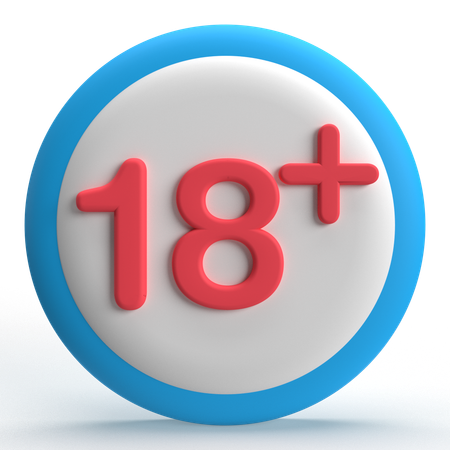 18 ans et plus  3D Icon