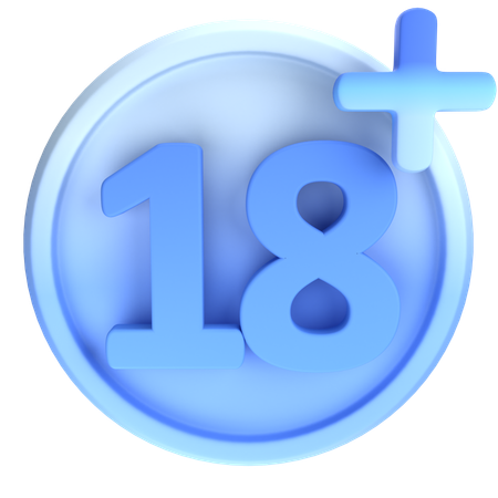 18 Plus  3D Icon