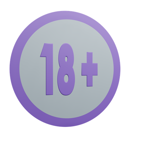 18 Plus  3D Icon