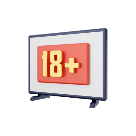 18 Plus Channel  3D Icon