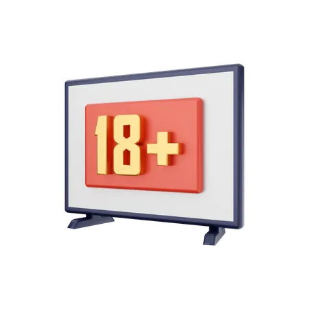 18 Plus Channel  3D Illustration