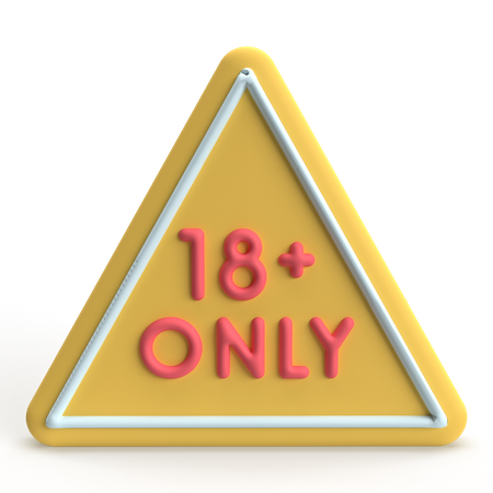 18 Plus Only  3D Icon