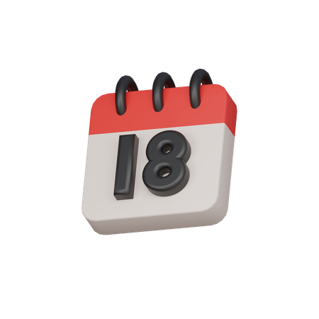 18th the eighteenth day  3D Icon