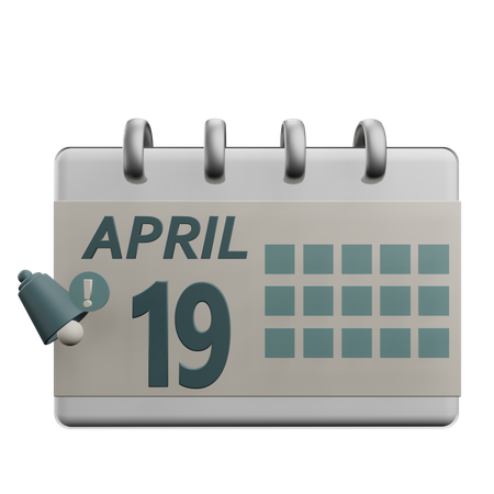 19 april  3D Icon
