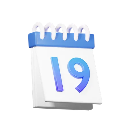 19 data  3D Icon