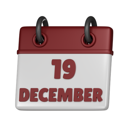 19 de dezembro  3D Icon