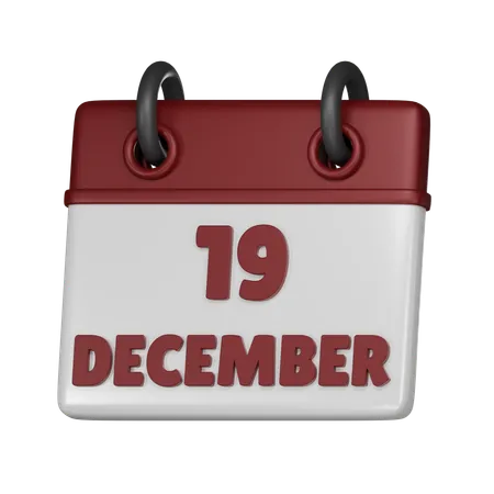 19 de dezembro  3D Icon