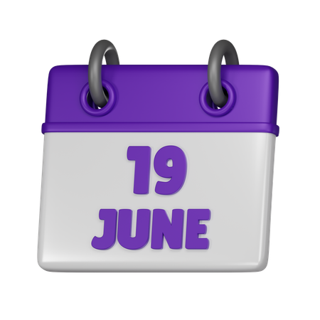 19 de junho  3D Icon