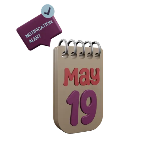 19 de maio  3D Icon