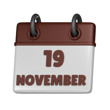 19 de novembro  3D Icon