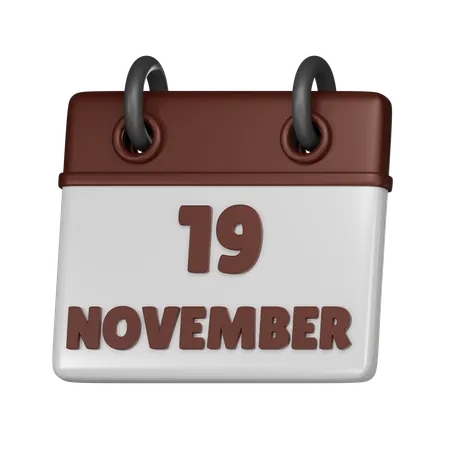 19 de novembro  3D Icon