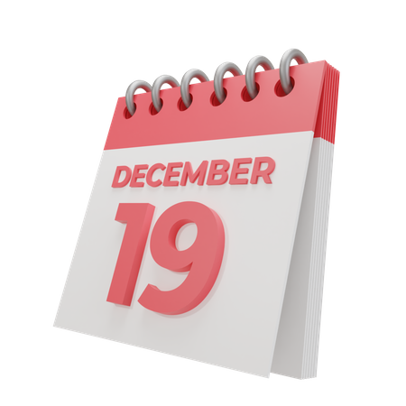 19 December  3D Icon