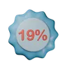 19% Discount Badge