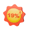 19% Discount Badge