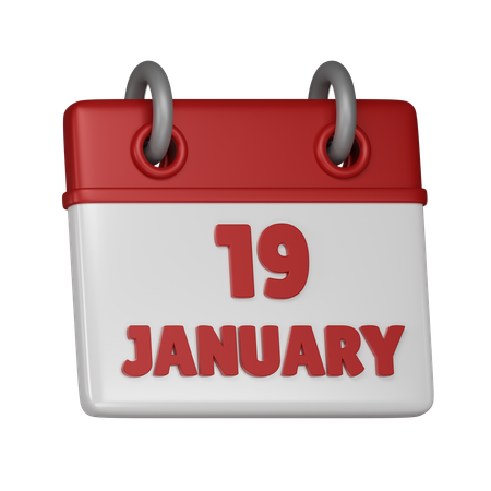 19 January  3D Icon