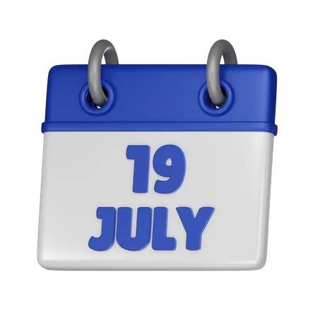 19. Juli  3D Icon