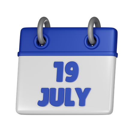 19 July  3D Icon