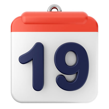 19. Kalender  3D Icon