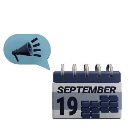 19 september  3D Icon