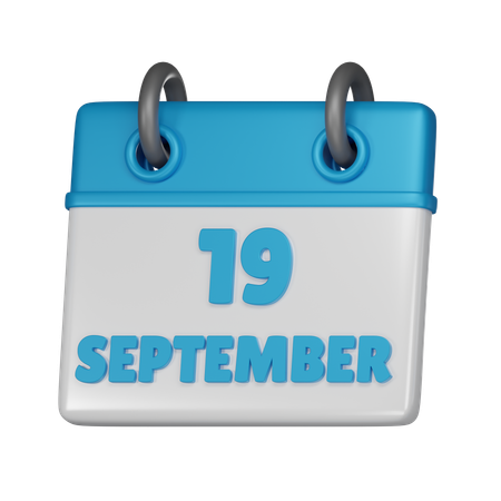 19 September  3D Icon