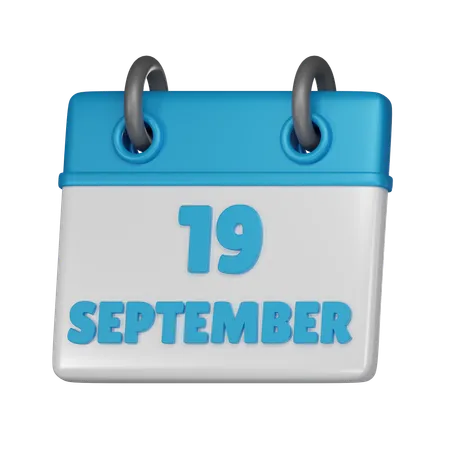 19 septembre  3D Icon