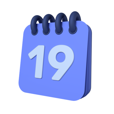 19º calendário  3D Icon