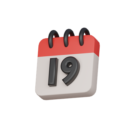 19th the nineteenth day  3D Icon