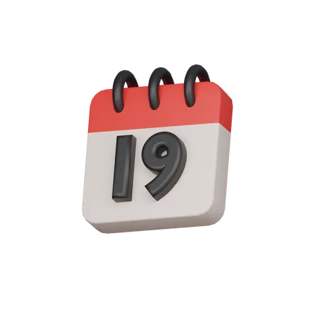 19th the nineteenth day  3D Icon