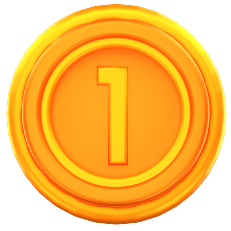 1ª moneda  3D Icon