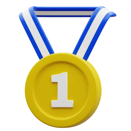 1ra medalla de ganador  3D Icon