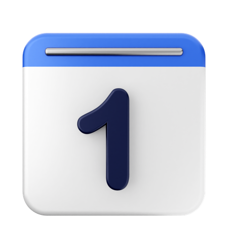 1º Calendário  3D Icon