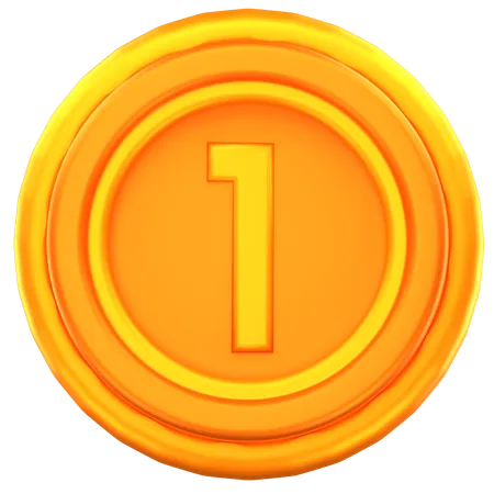 1st coin  3D Icon