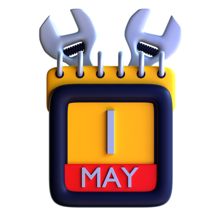 1st May  3D Icon