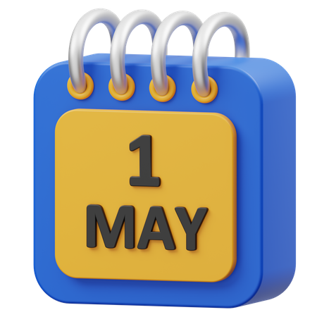 1st May  3D Icon