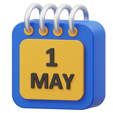 1st May  3D Icon