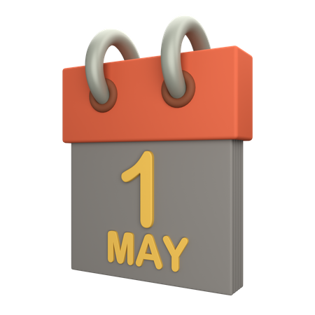 1st May  3D Icon