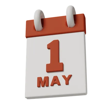 1st May  3D Icon