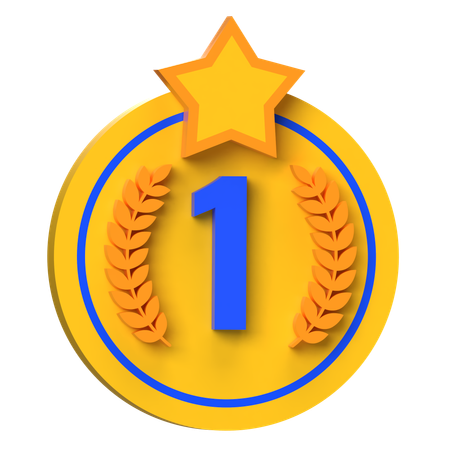 1st Place Medal  3D Icon