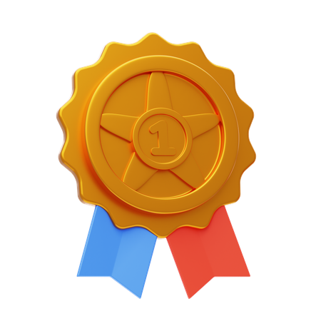 1st Place Ribbon  3D Icon