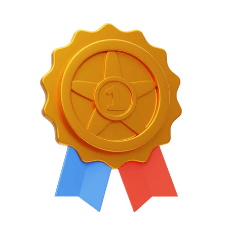 1st Place Ribbon  3D Icon