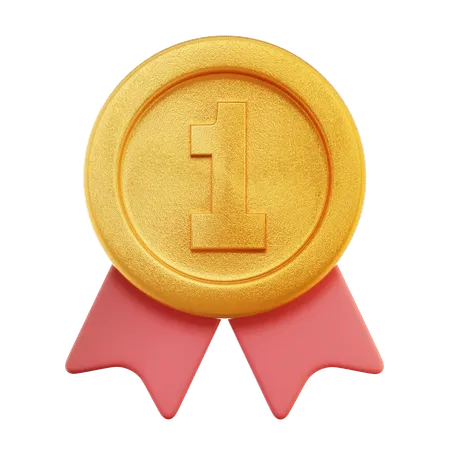 1st Winner Badge  3D Icon