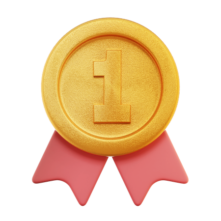 1st Winner Badge  3D Icon