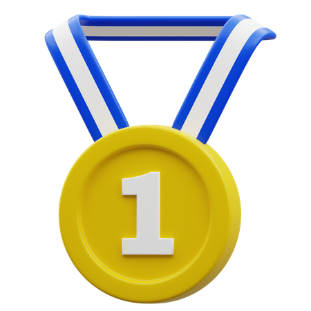 1st Winner Medal  3D Icon