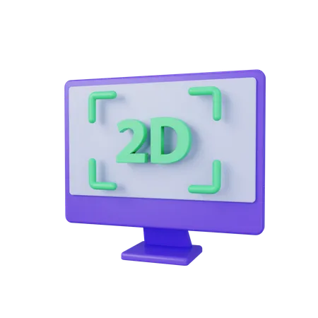 2 D Design  3D Icon
