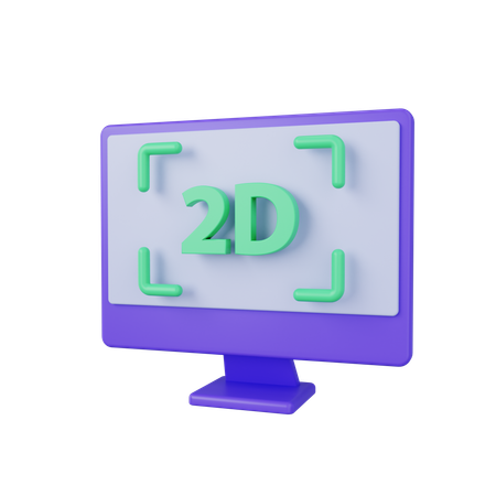 2 D Design  3D Icon