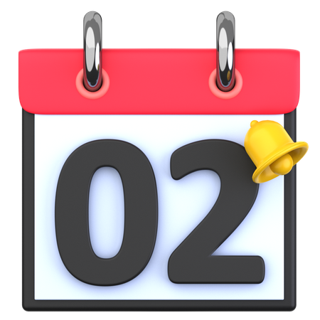2 Date  3D Icon